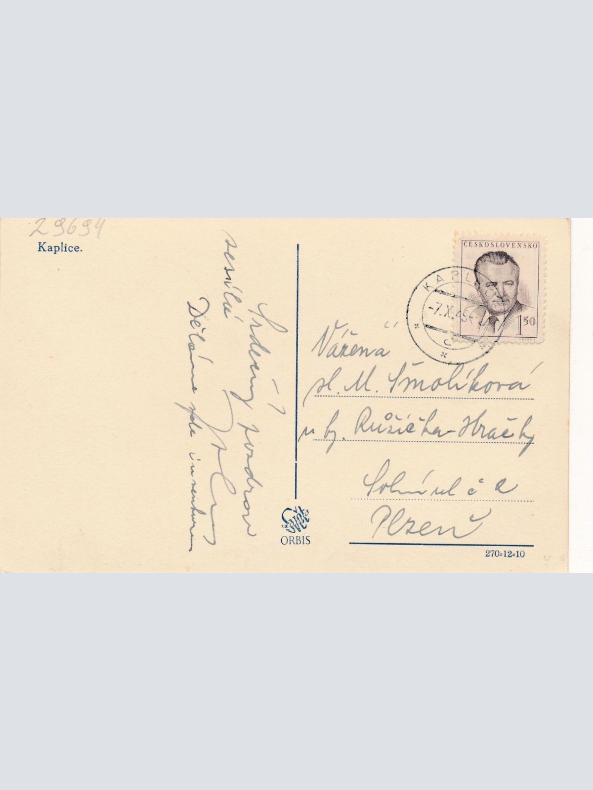 AK aus Kaplice Tschechoslowakei Ansichtskarte (13213)