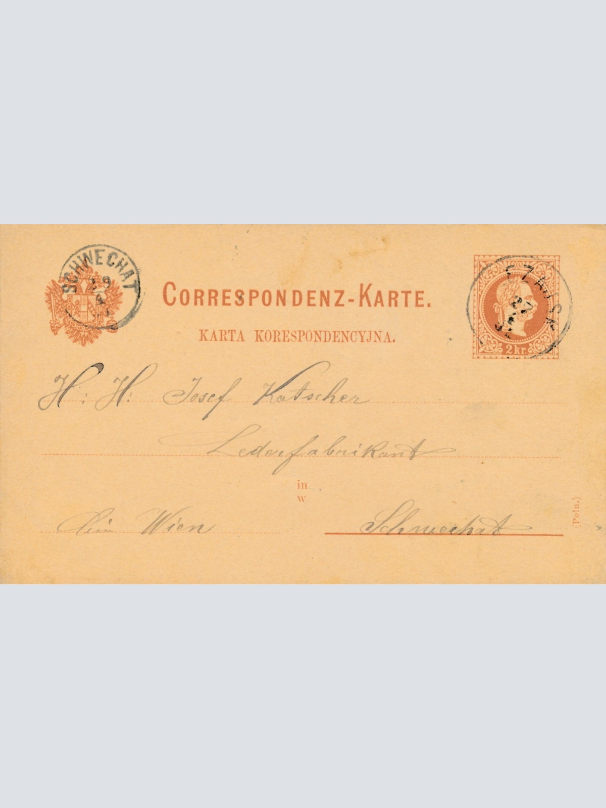 2 Kreuzer - Ganzsachen - Karte 1881 aus Ezajsk (13594)