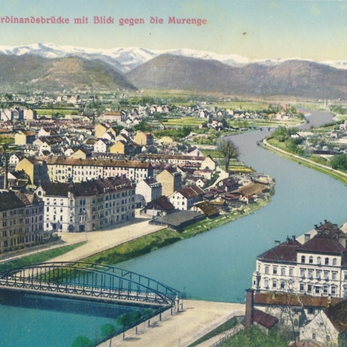 AK aus Graz mit Ferdinandsbrücke Steiermark Ansichtskarte (13717)