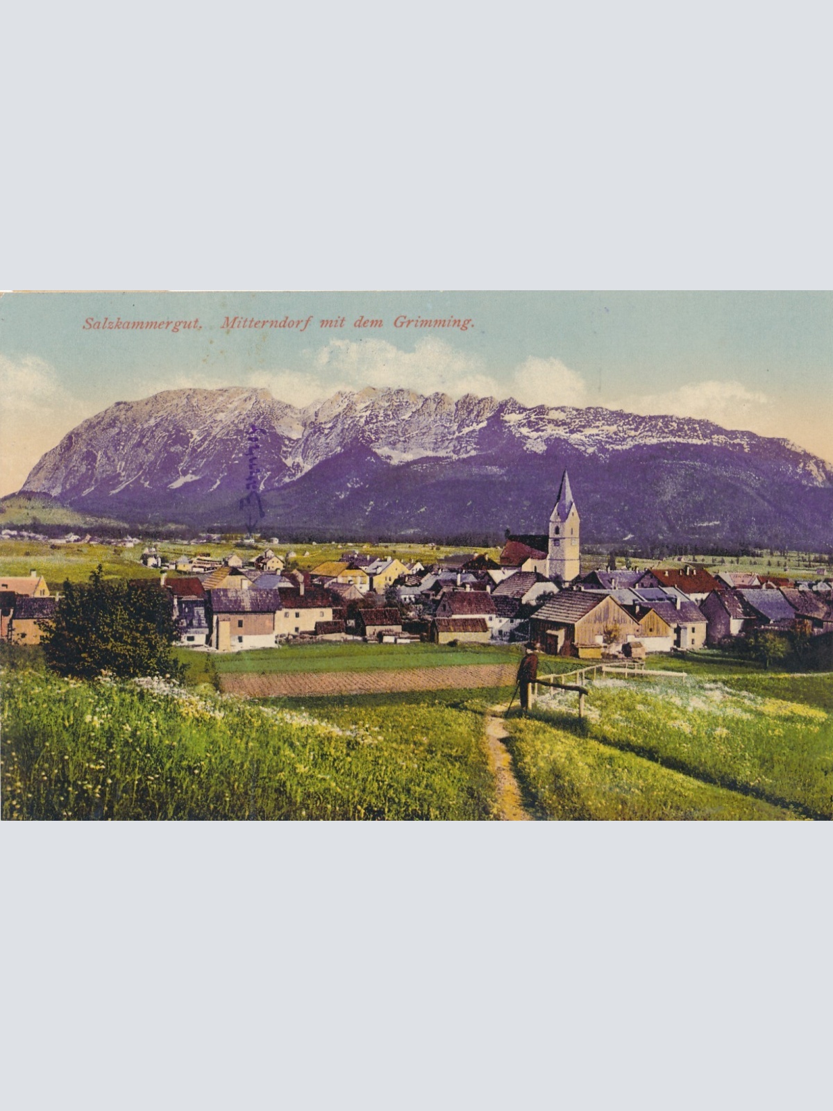 AK aus Mitterndorf mit dem Grimming Steiermark Ansichtskarte (13746)