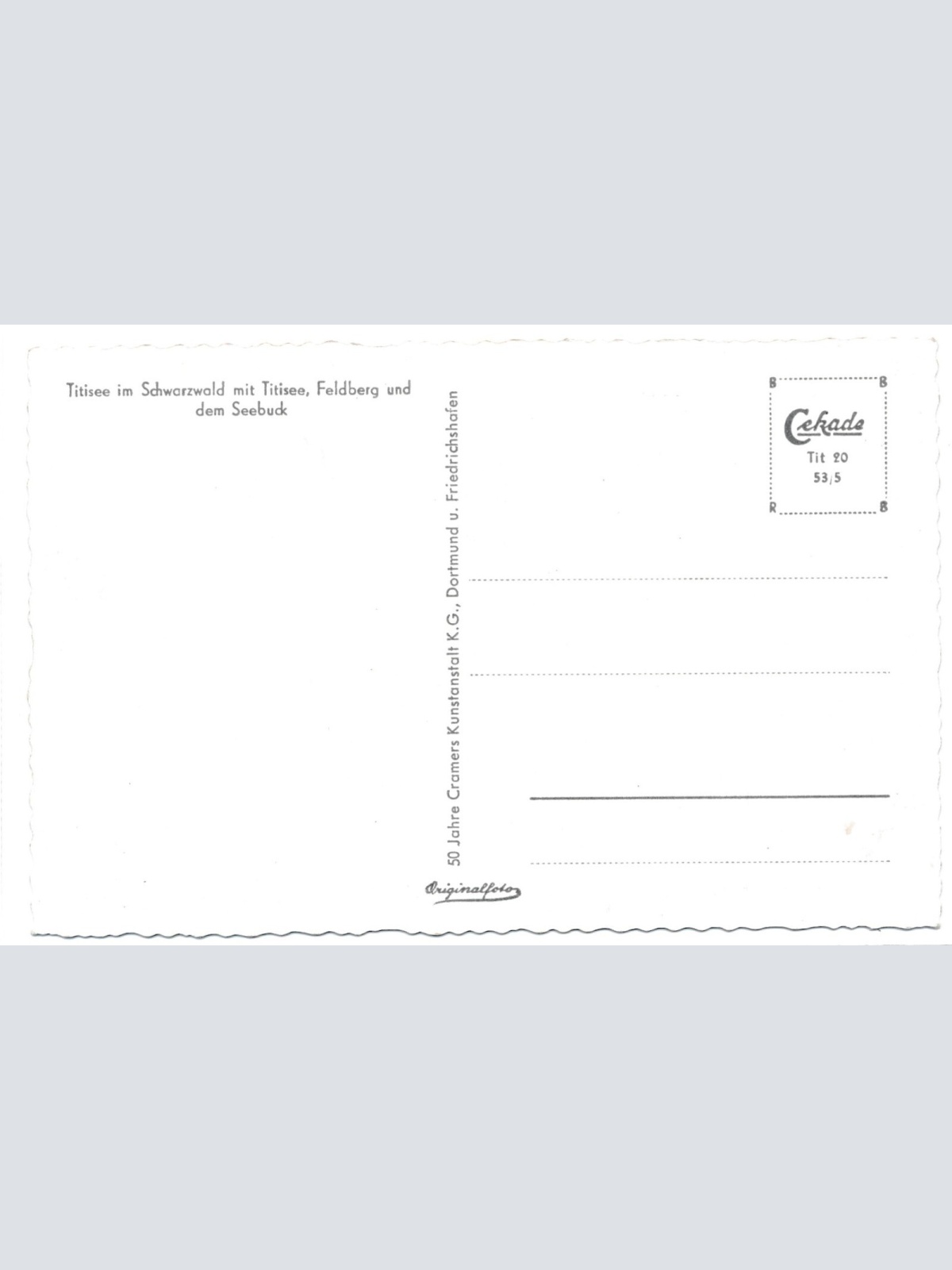 AK, Titisee, Baden-Württemberg, Ansichtskarte (S3715)