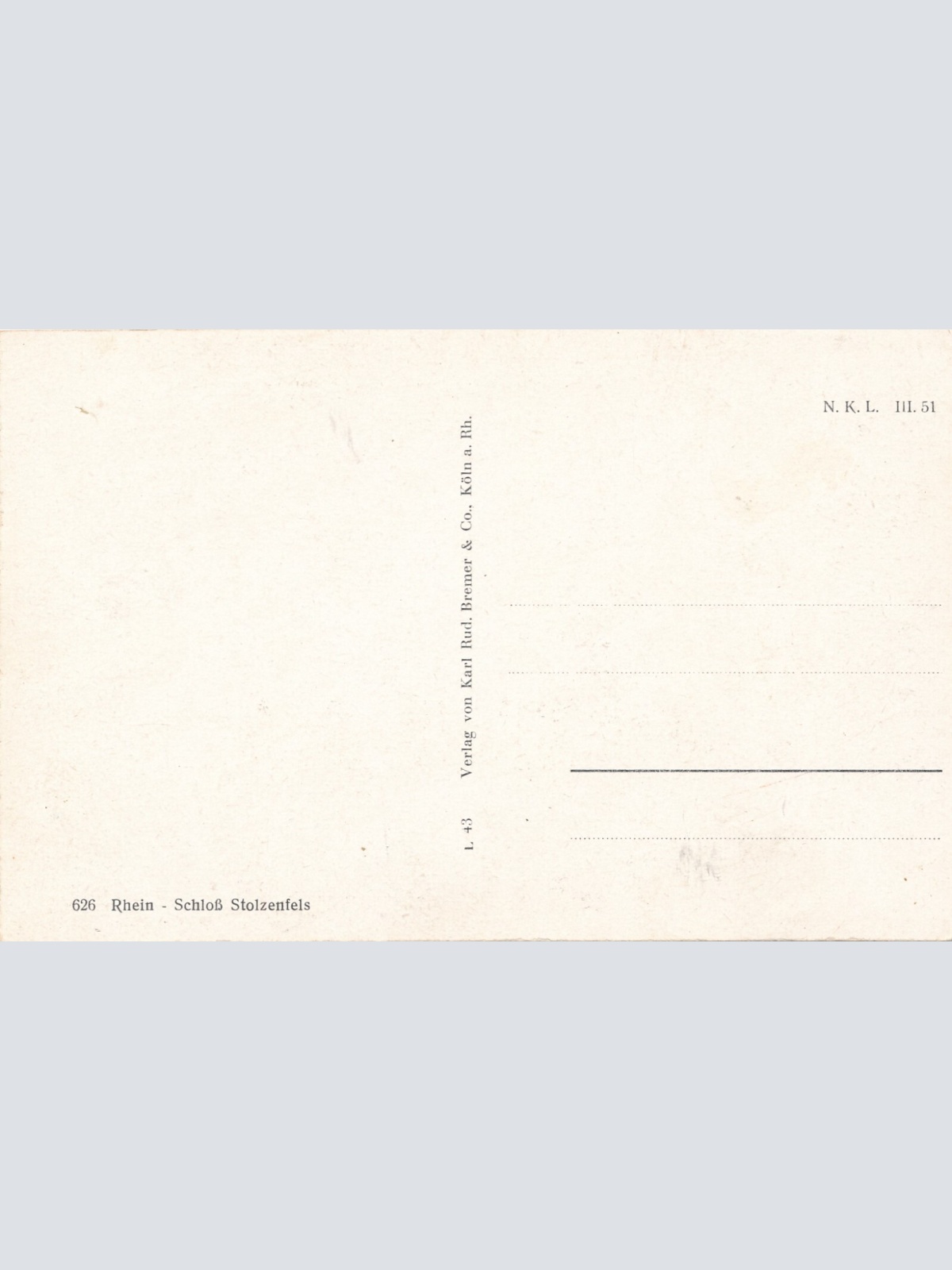 AK, Schloss Stolzenfels, Rheinland-Pfalz, Ansichtskarte (S3763)