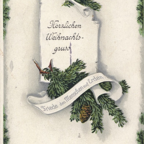 AK, Herzlichen Weihnachtsgruss, Friede den Menschen auf E, Ansichtskarte (S3661)