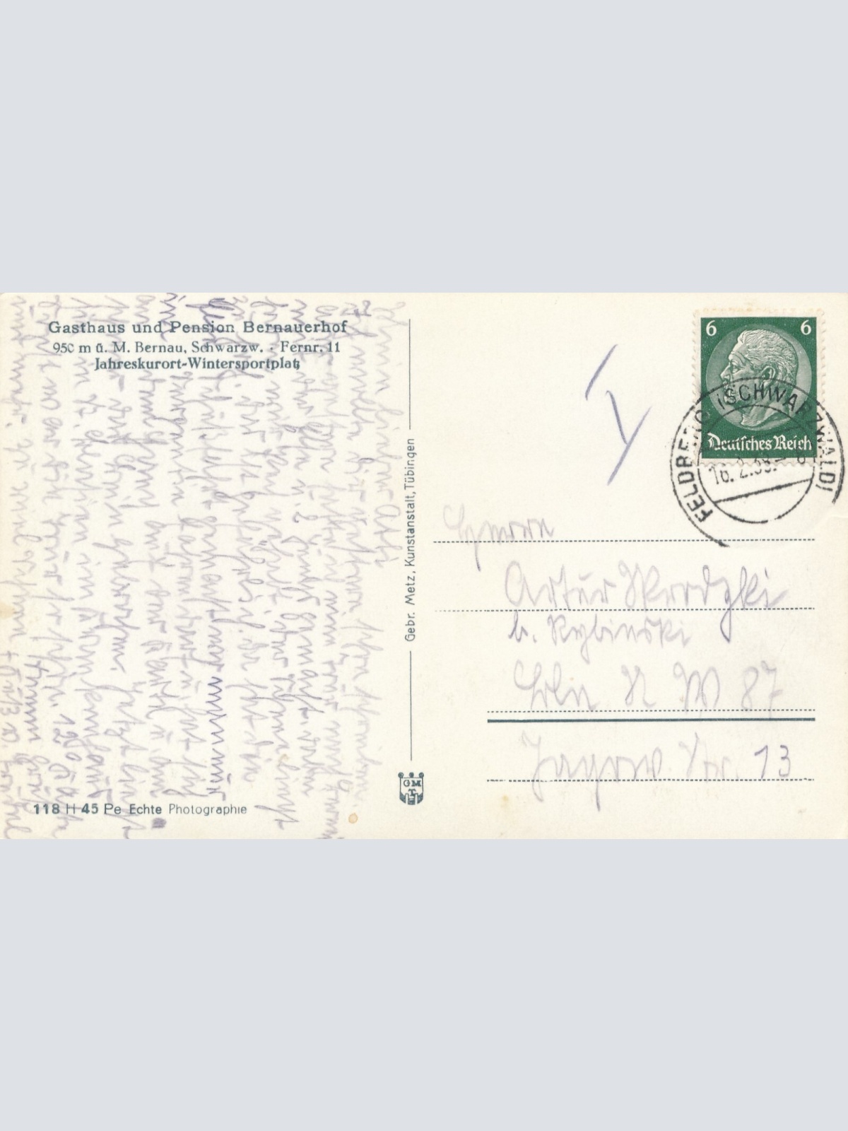 AK, Bernau im Schwarzwald, Baden-Württemberg (S3571)