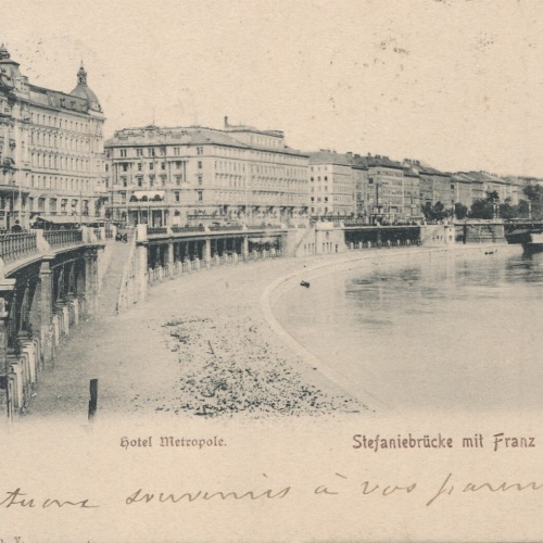 AK, Stefaniebrücke mit Franz Josefs-Quai, Wien (S3537)