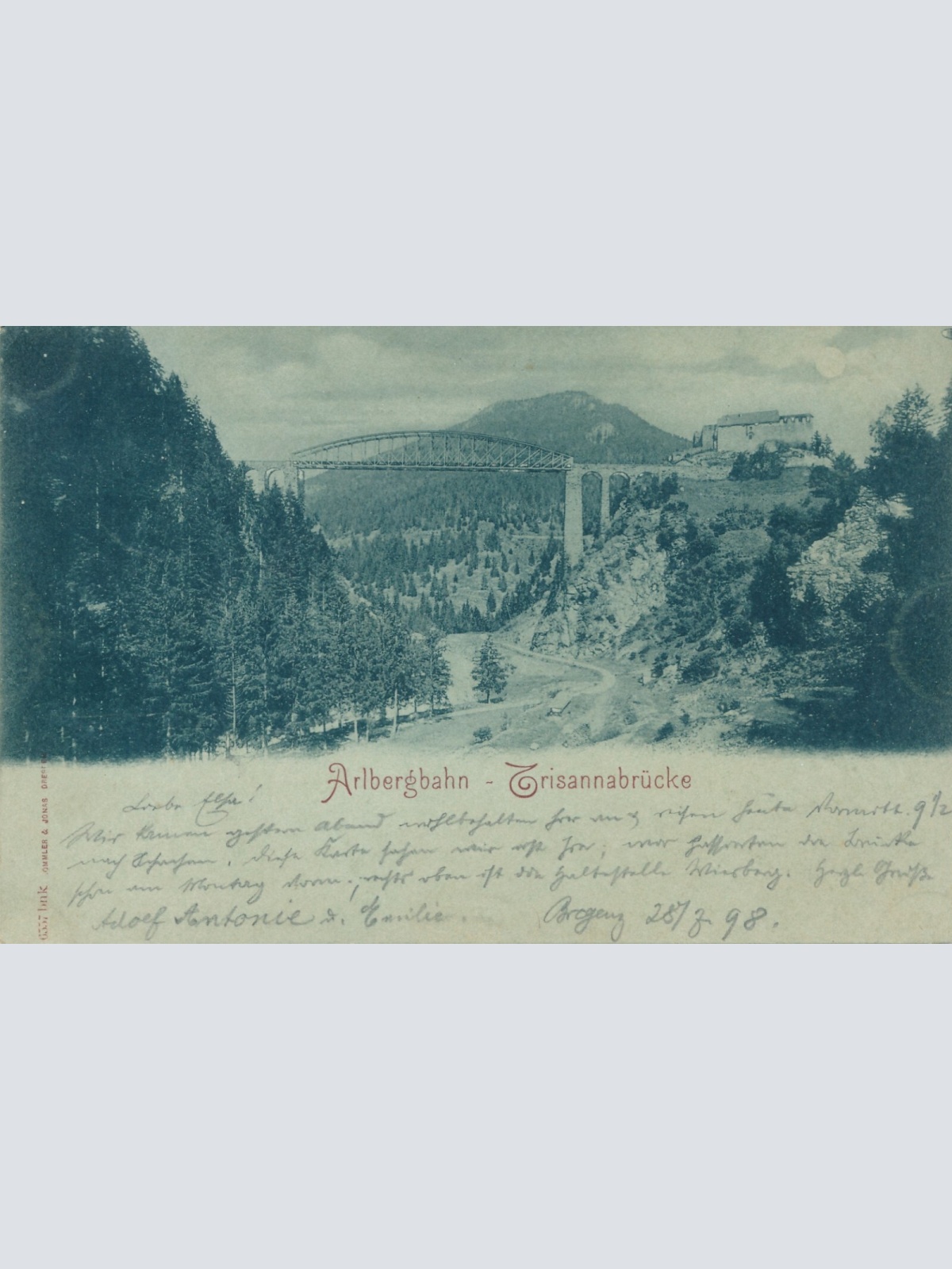 AK, Strengen, Tirol, Trisannabrücke (S3547)