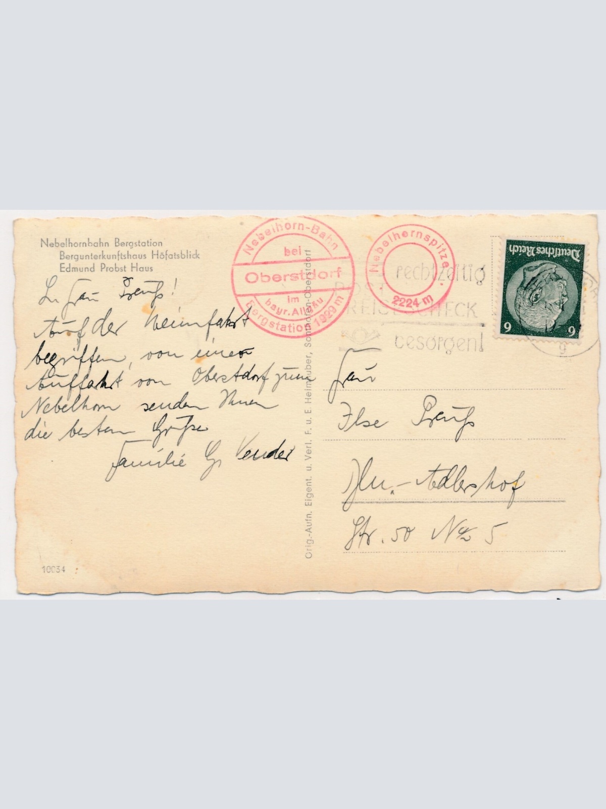 AK, Nebelhornbahn, Oberstdorf, Bayern, Ansichtskarte (S3845)