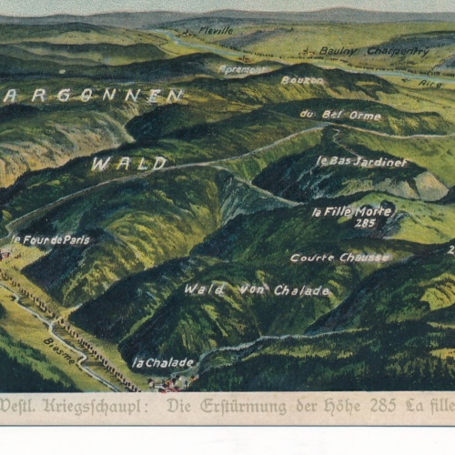 AK die Erstürmung der höhe 285 la fille morte Ansichtskarte (13783)