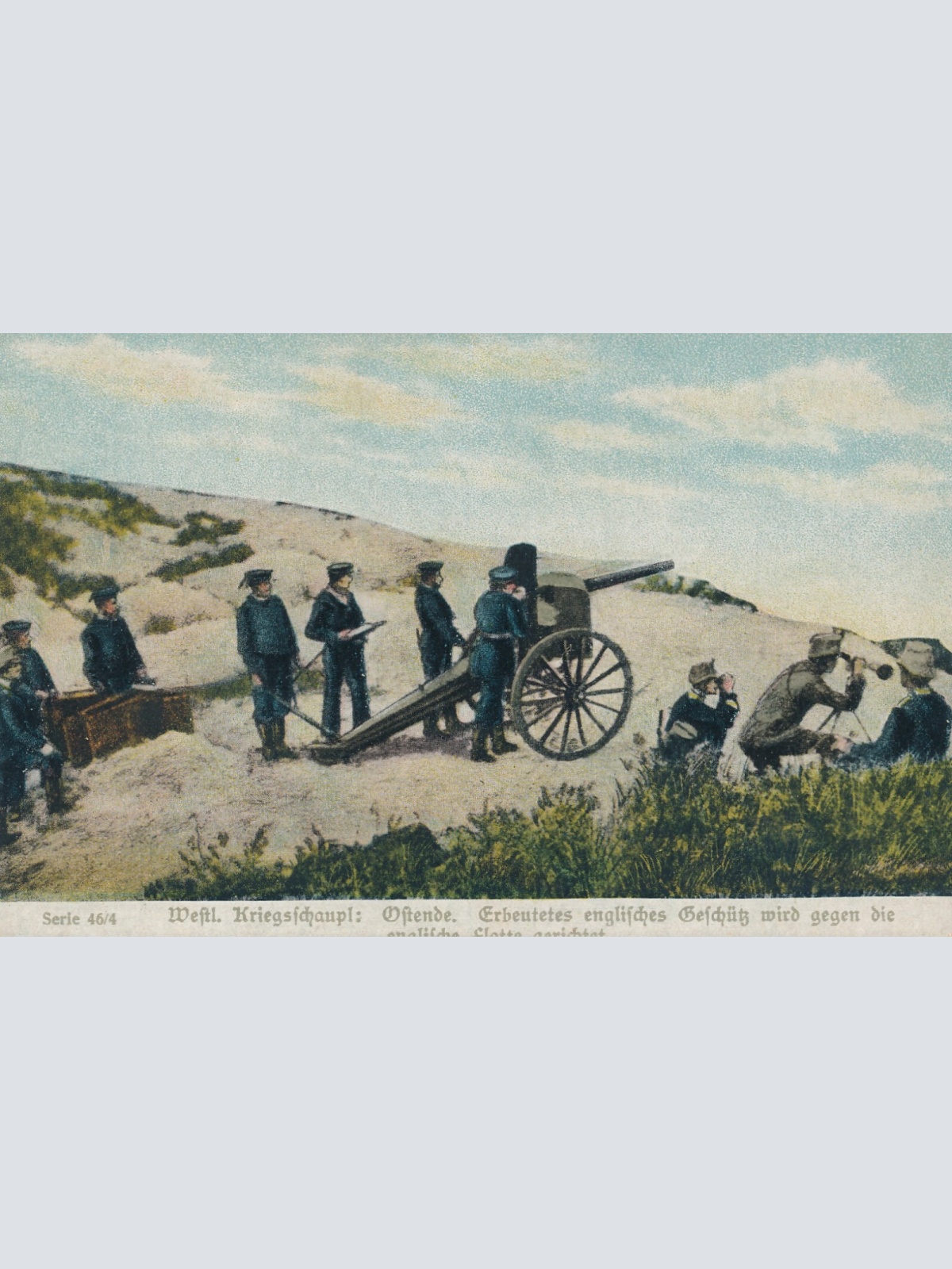 AK Erbeutetes Englisches Geschütz wird geg. ENG. Flotte gerichtet (13799)