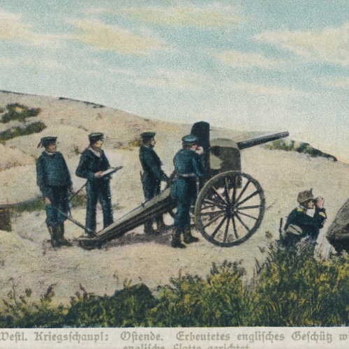 AK Erbeutetes Englisches Geschütz wird geg. ENG. Flotte gerichtet (13799)