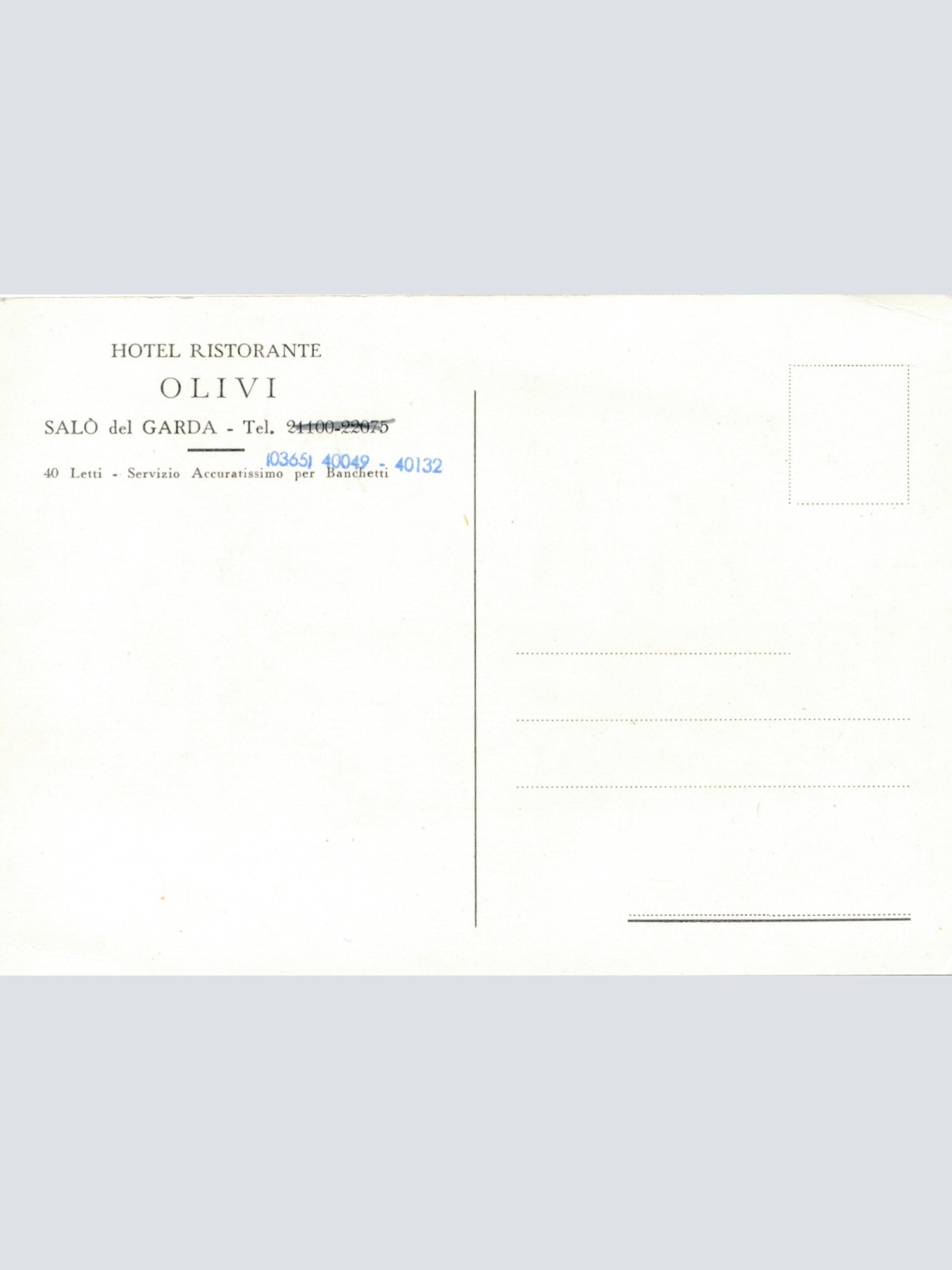 AK, Salò del Garda, Italien, Hotel Olivi, Ansichtskarte (S3916)