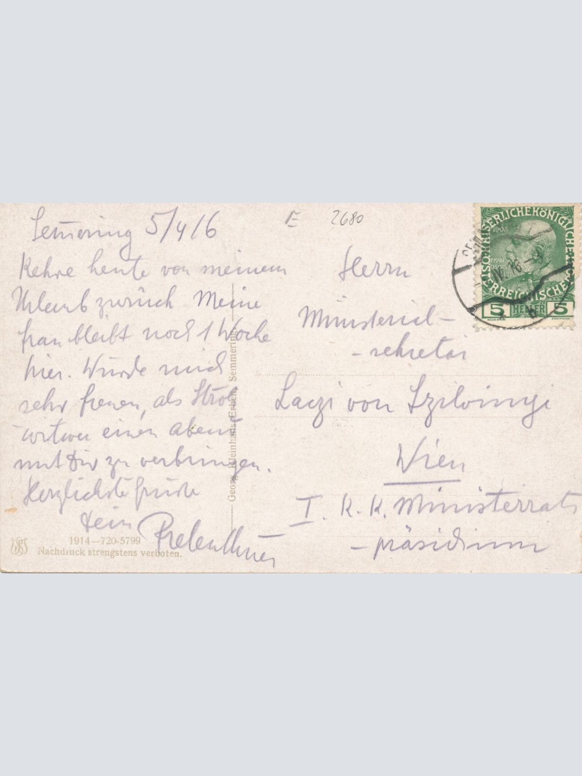 AK, Semmering, Niederösterreich, Ansichtskarte (S4051)