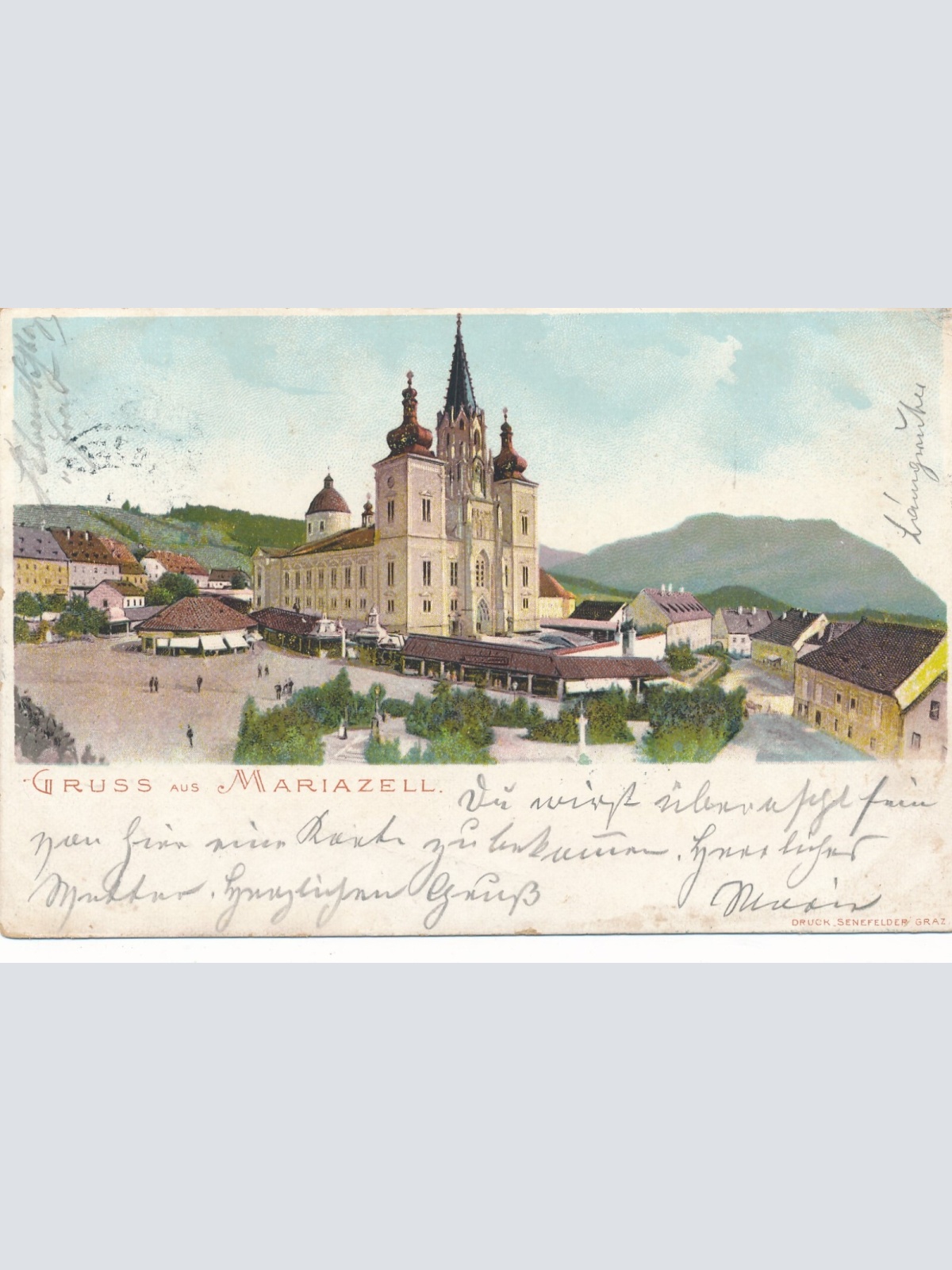 AK Gruss aus Mariazell Steiermark Ansichtskarte (13874)