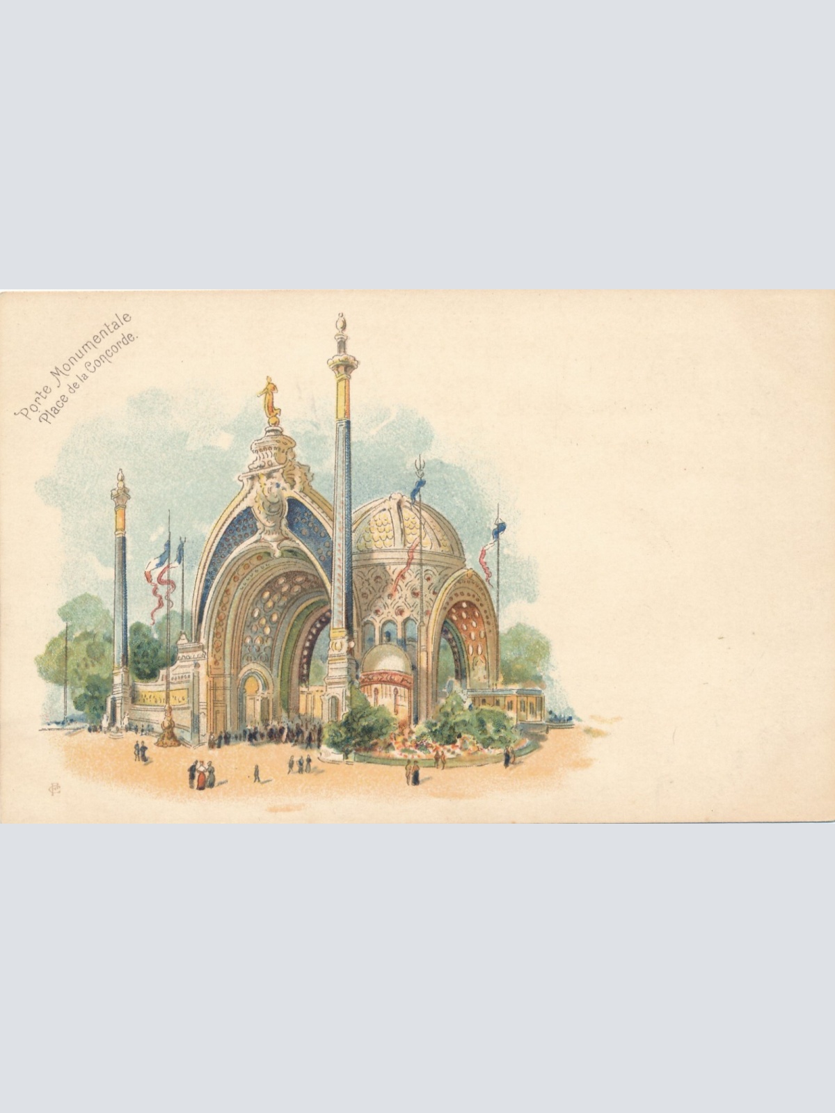 Litho-AK, Porte Monumentale, Paris, Frankreich, Ansichtskarte (S4134)