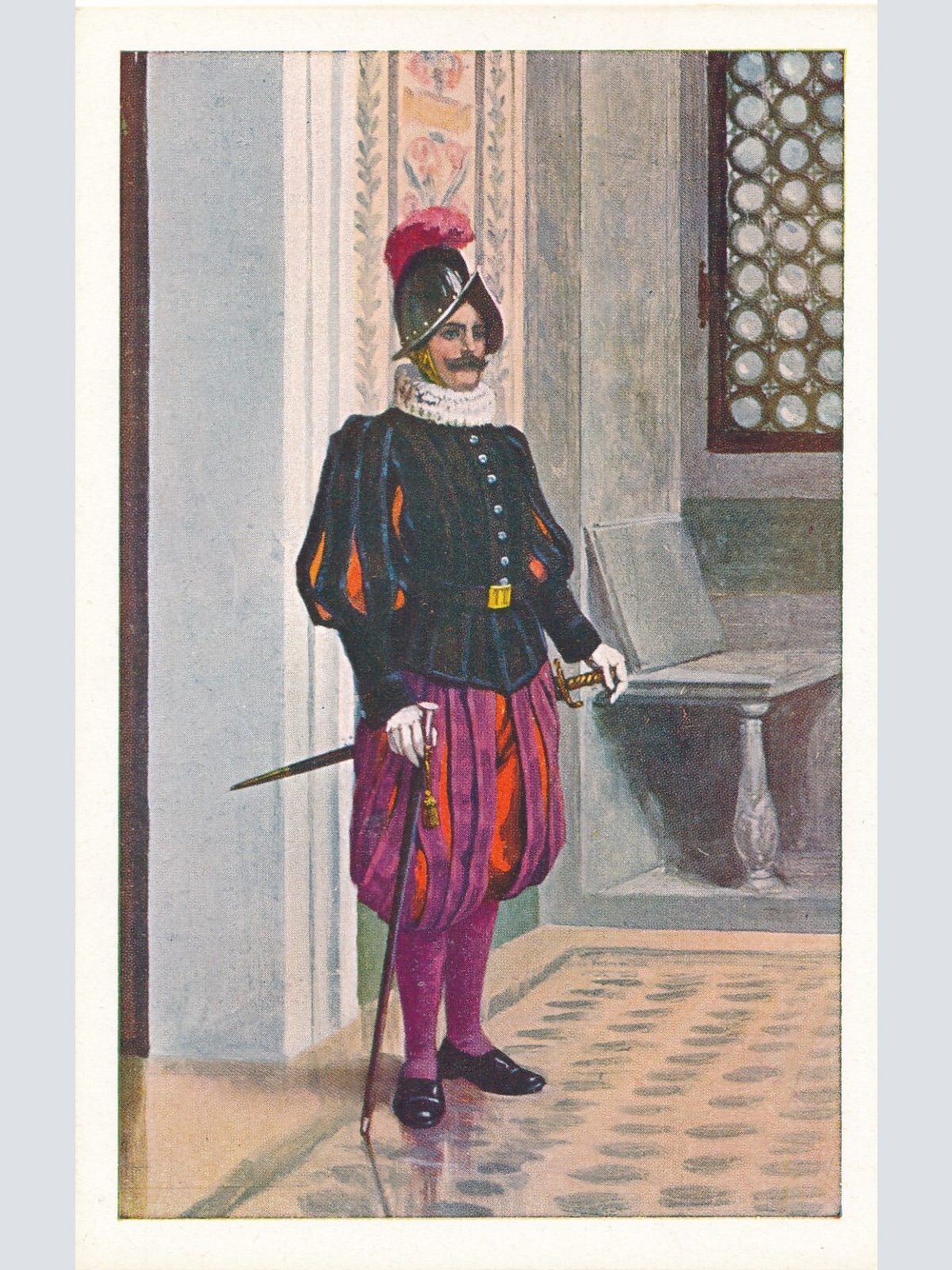 AK, Sergente Guardia Svizzera, Ansichtskarte (S4145)