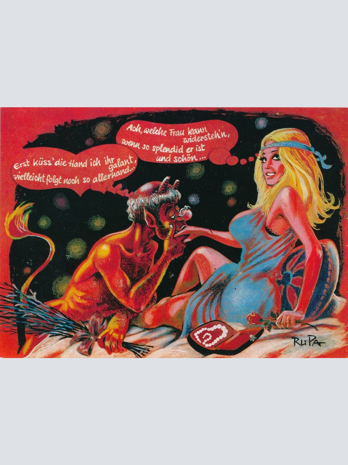 AK, Erst küss die Hand ich ihr galant, vielleicht folgt , Ansichtskarte (S4153)