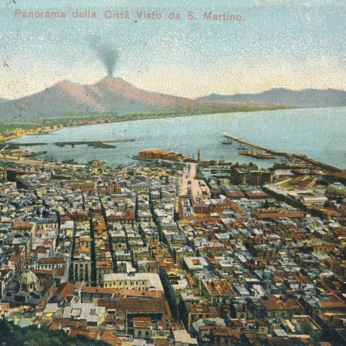 AK, Napoli, Panorama della Citta visto da S. Mar, Italien, Ansichtskarte (S4155)