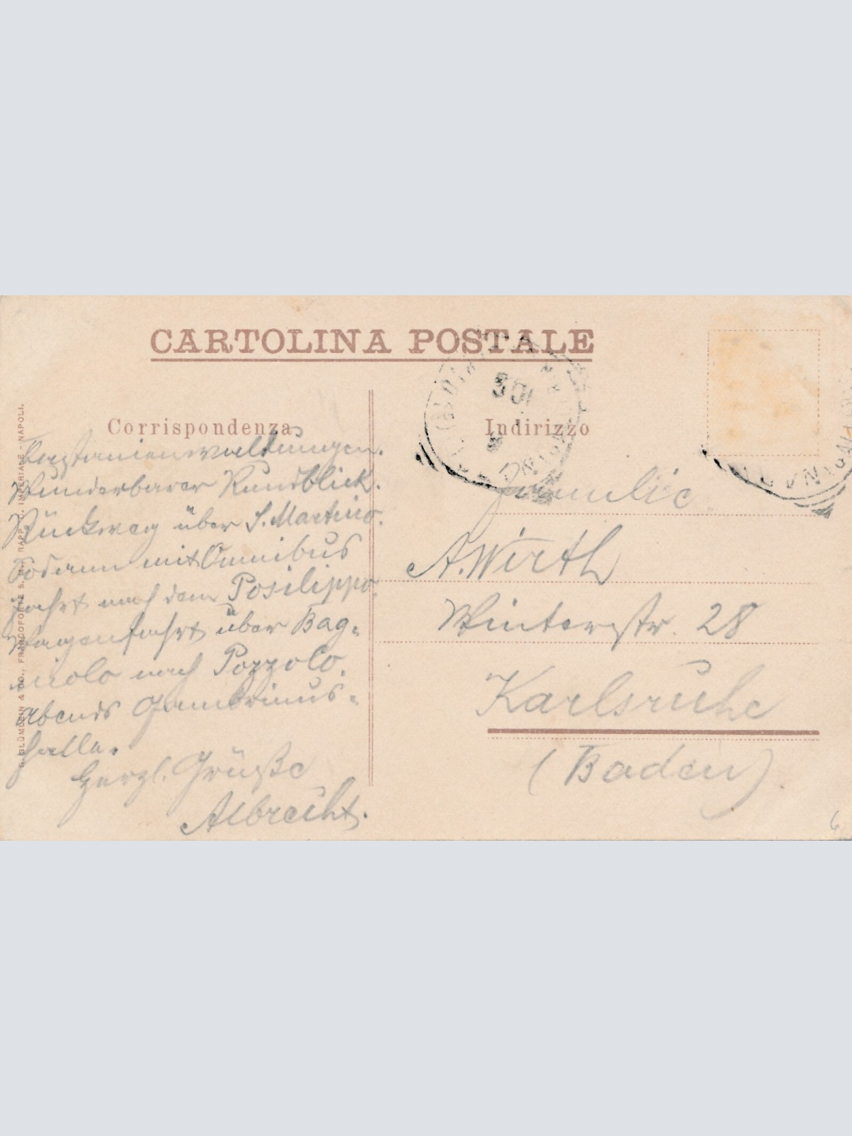 AK, Napoli, Capo di Posillipo, Italien, Ansichtskarte (S4156)