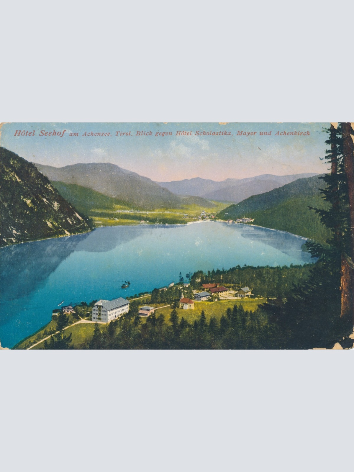 AK, Achensee, Hotel Seehof, Tirol,  Ansichtskarte (S4178)