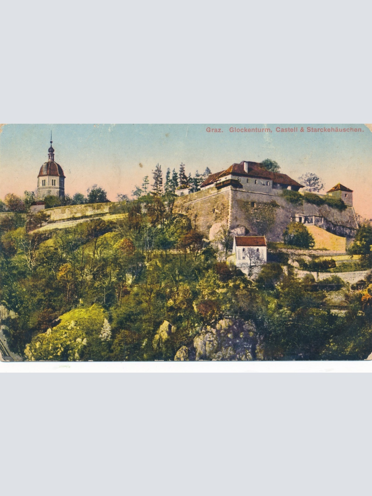 AK aus Graz Glockenturm Castell Starckenhäuschen Steiermark Ansichtskarte(13938)