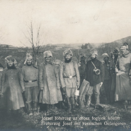 AK Russische Kriegsgefangene mit Erzherzog Josef Ansichtskarte (12899)