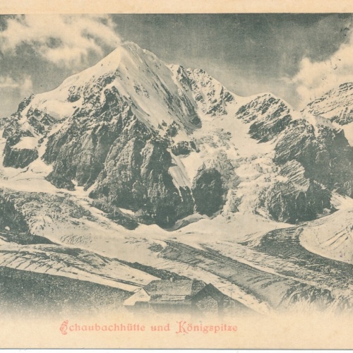 AK, Schaubachhütte und Königspitze, Italien,  Ansichtskarte (S4199)