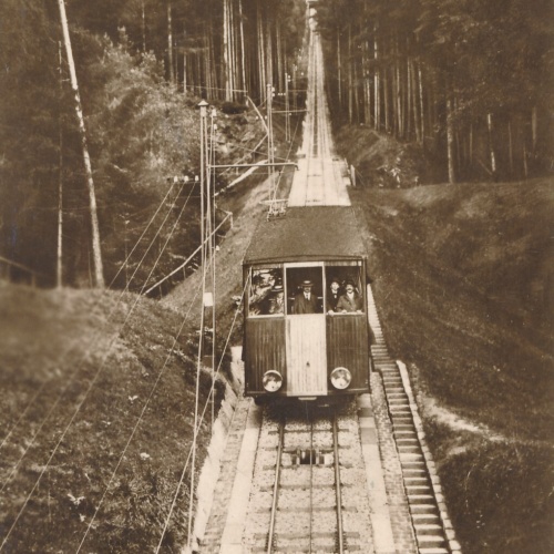 AK, Baden-Baden, Baden-Württemberg, Merkur Bahn, Ansichtskarte (S4280)