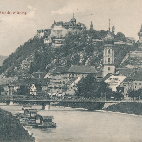 AK, Graz mit Schlossberg, Steiermark, Ansichtskarte (S4416)