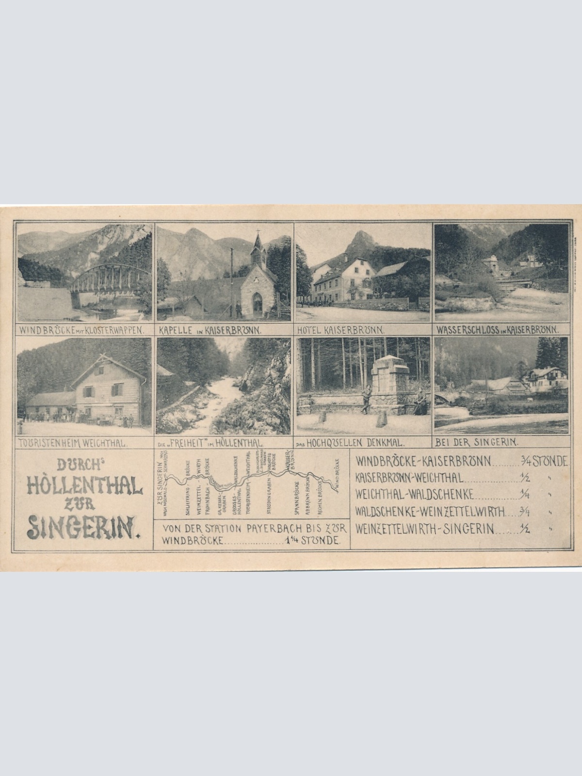 AK, Durch Höllenthal zur Singerin, Niederösterreich, Ansichtskarte (S4507)