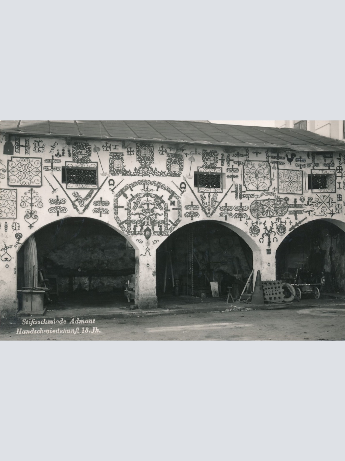 AK aus Admont mit Stiftsschmiede Handschmiede Steiermark Ansichtskarte (13665)