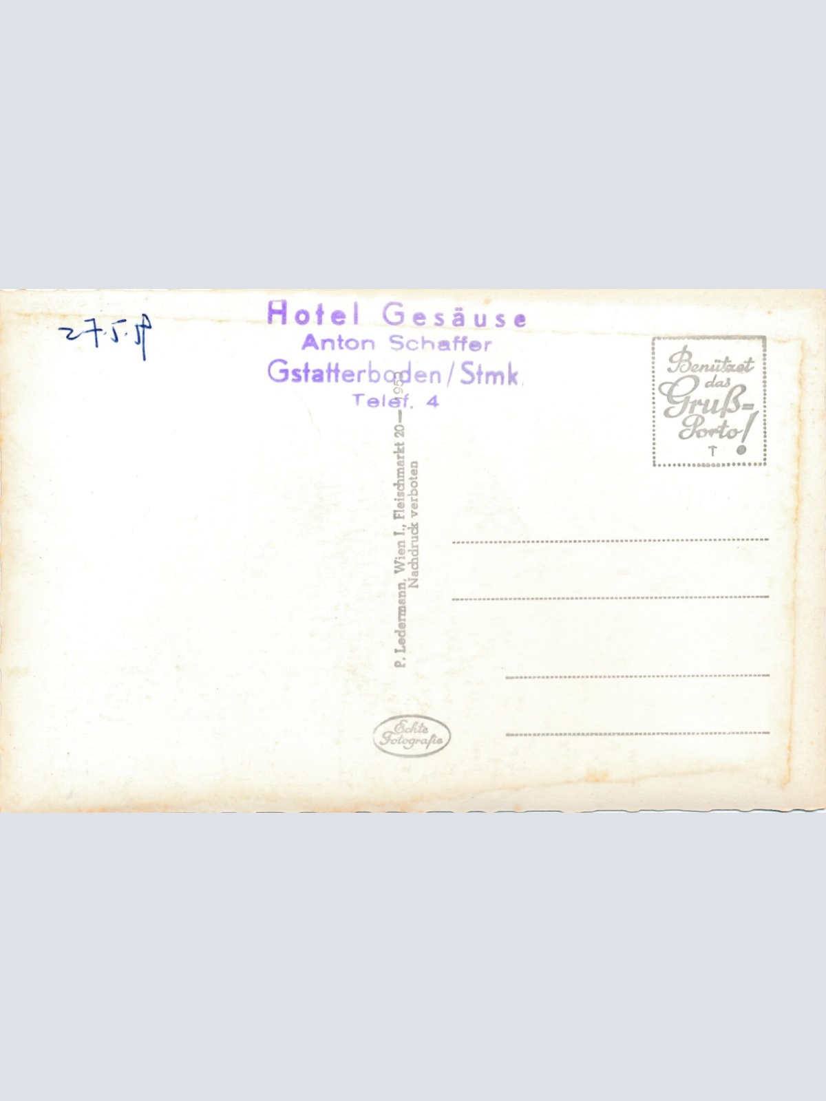 AK aus Gstatterboden mit Hotel Gesäuse Steiermark (13663)