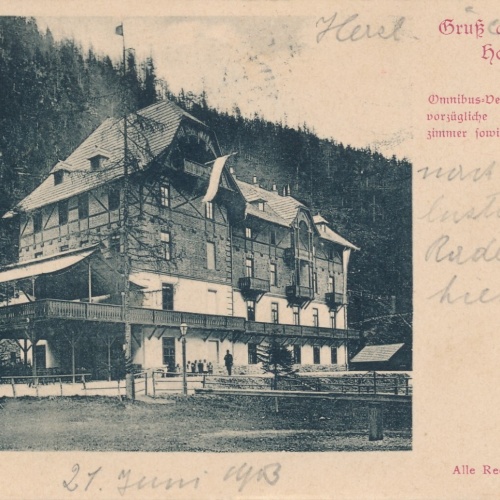 AK aus dem Hotel Hochschwab in der Fölz Steiermark Ansichtskarte (13670)