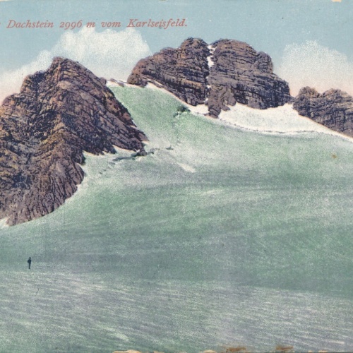 AK, Hoher Dachstein vom Karlseisfeld, Oberösterreich, Ansichtskarte (S4542)