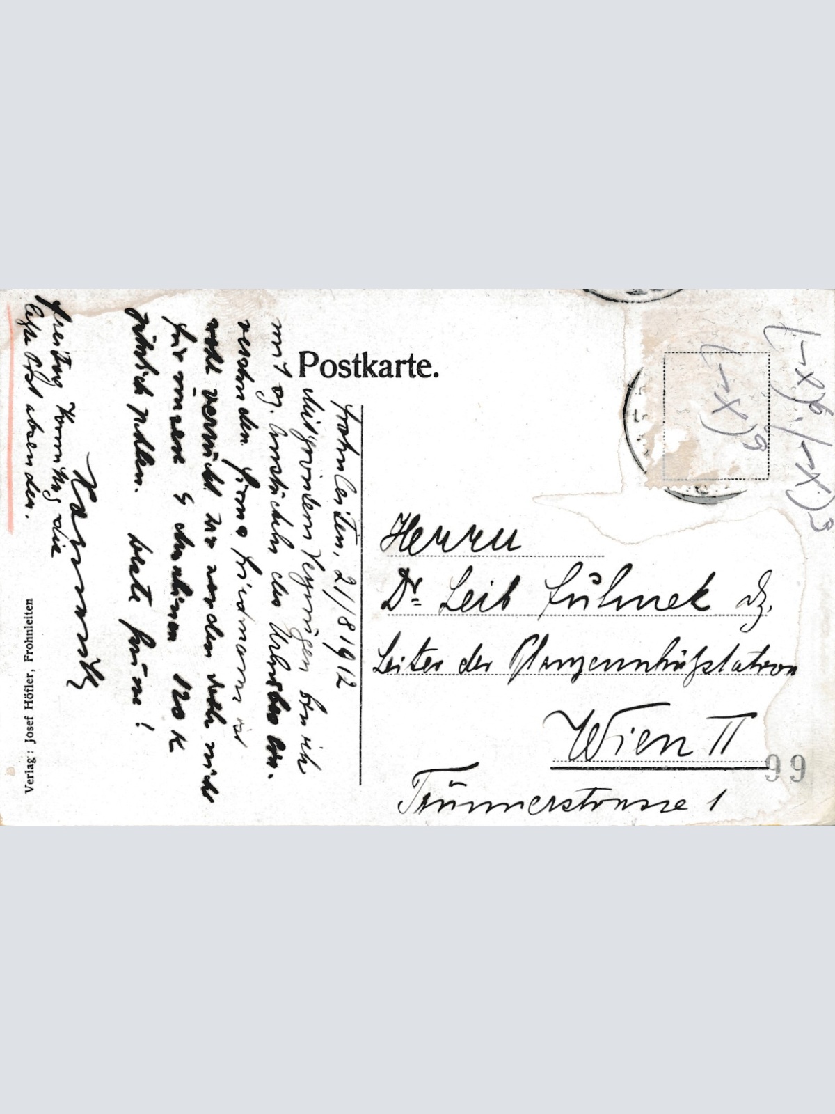 AK aus Frohnleiten mit Tabak Trafik Steiermark Ansichtskarte (13853)