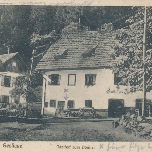 AK aus Johnsbach im Gesäuse mit Gasthof zum Donner Ansichtskarte (13757)