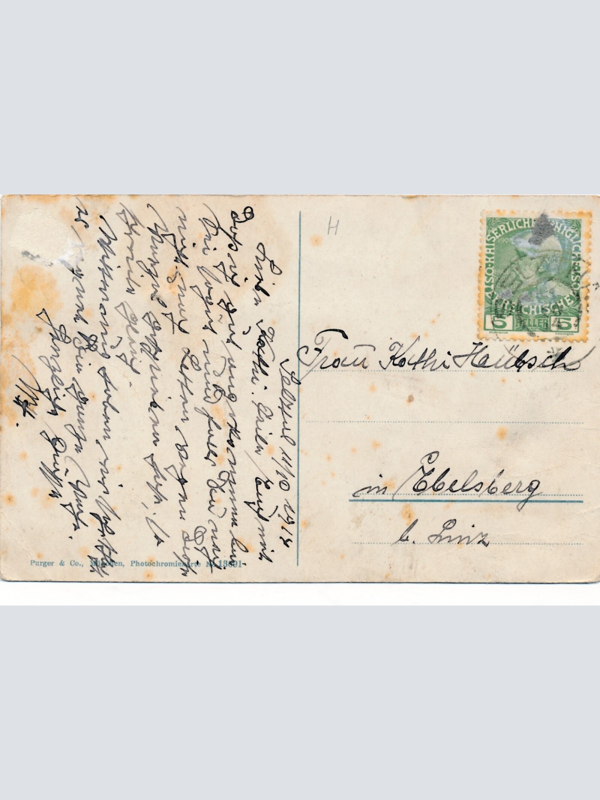 AK aus Selztal mit dem Grimming Steiermark Ansichtskarte (14111)