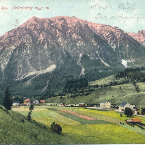 AK aus Klachau mit dem Grimming Steiermark Ansichtskarte (14123)