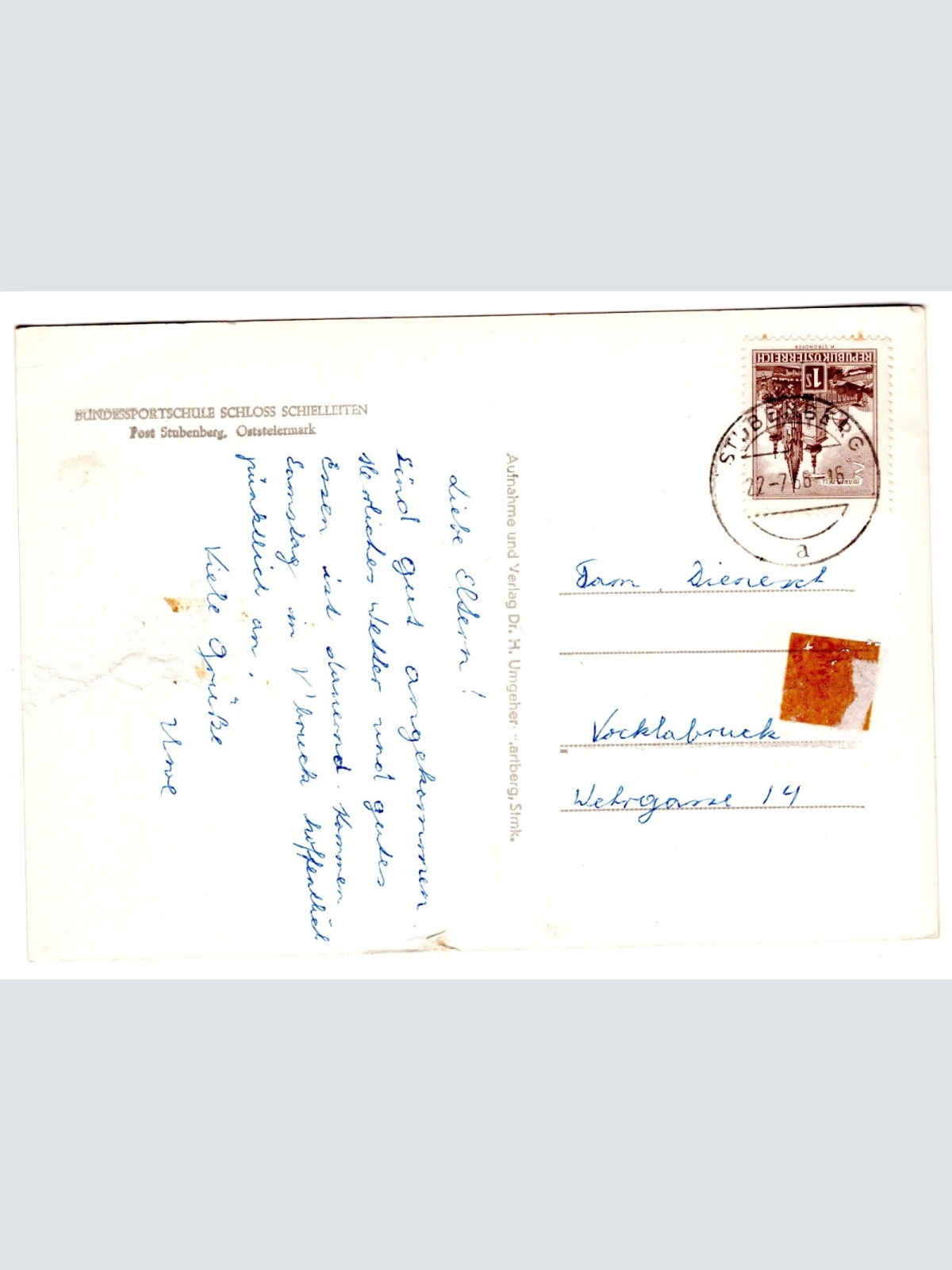 AK, Schloss Schielleiten, Stubenberg, Steiermark (S4650)