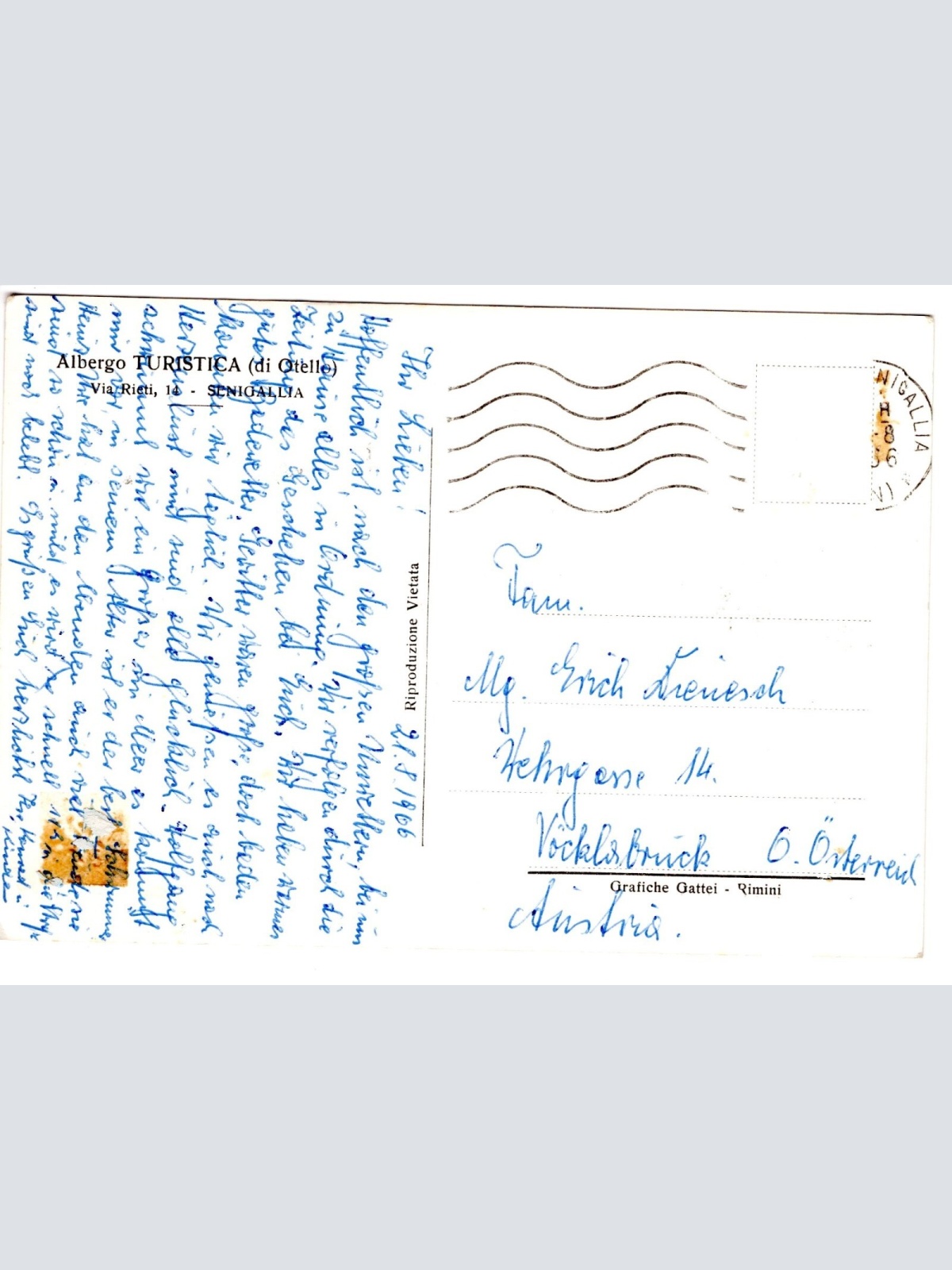 AK, Albergo Turistica, Senigallia, Italien (S4660)