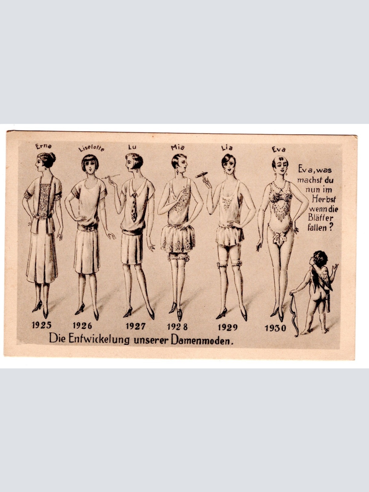 AK, Die Entwicklung unserer Damenmoden, Ansichtskarte (S4682)
