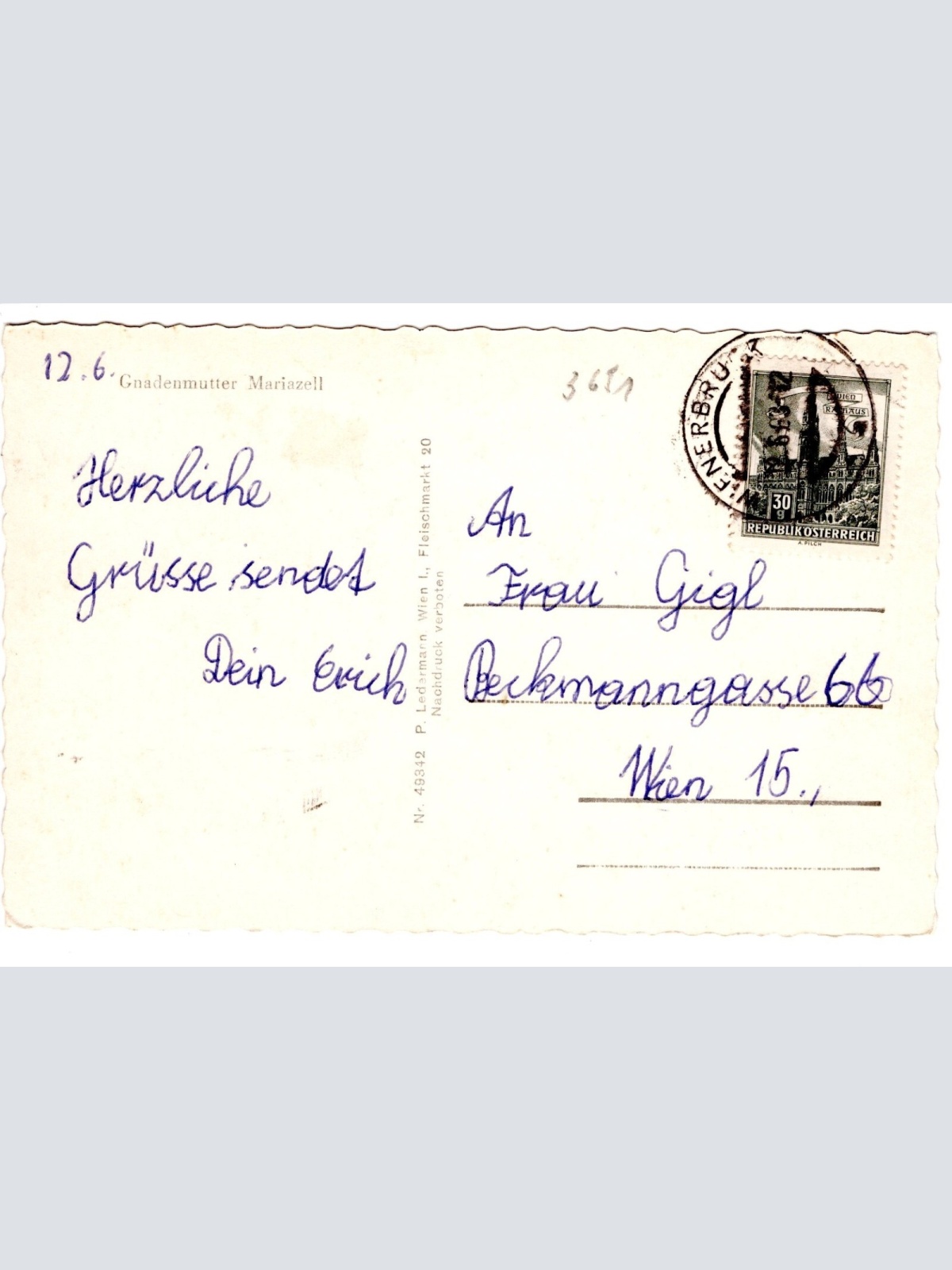 AK, Gnadenmutter, Mariazell, Steiermark, Ansichtskarte (S4694)