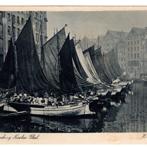 AK, Alt-Hamburg, Nicolai Fleet,  Ansichtskarte (S4740)