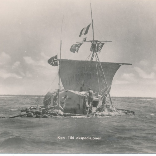 AK Kon Tiki ekspedisjonen Ansichtskarte (14166)