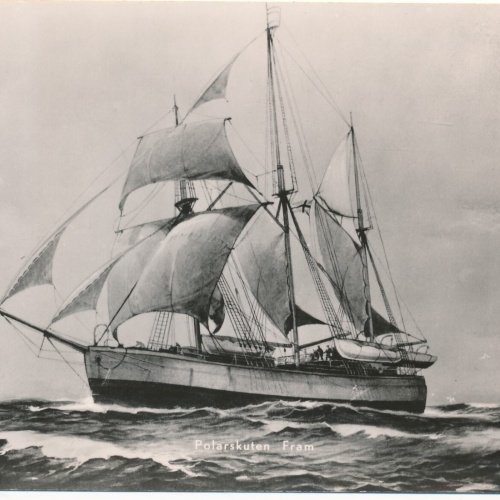 AK Polarskuten Fram Schiff Ansichtskarte (14167)