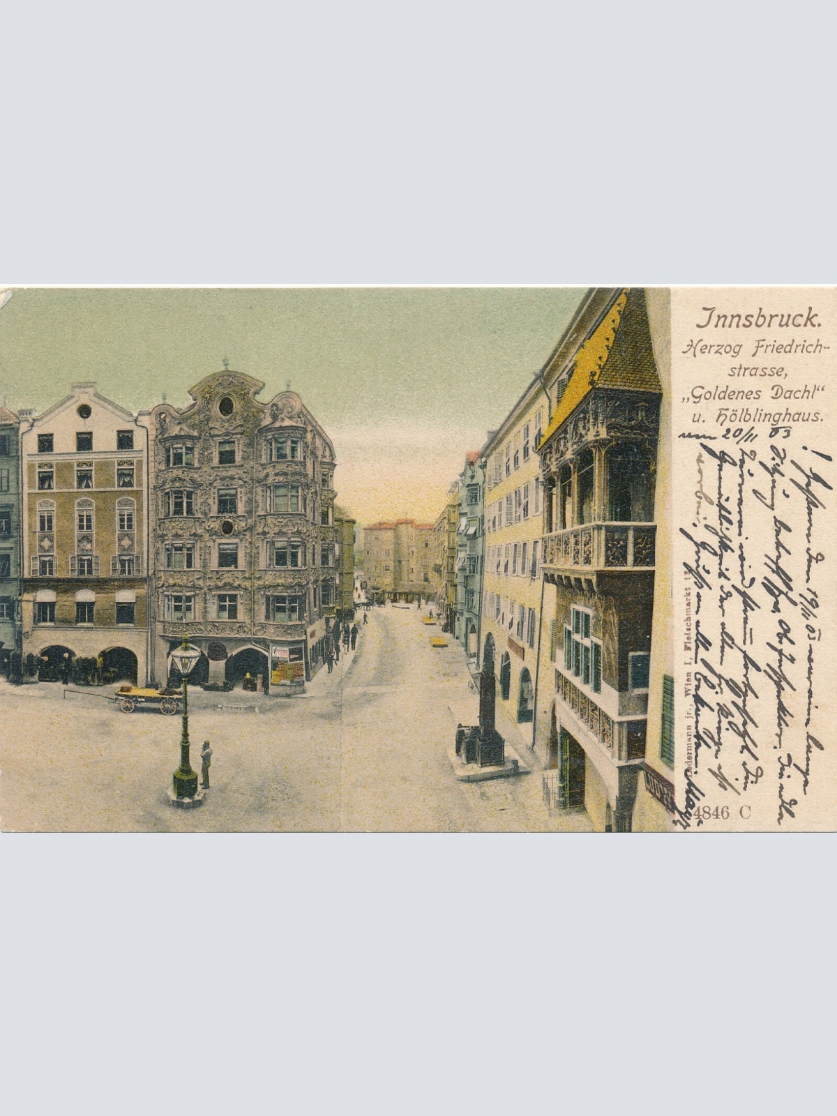 AK aus Innsbruck Herzog Friedrichstrasse Tirol Ansichtskarte (14178)