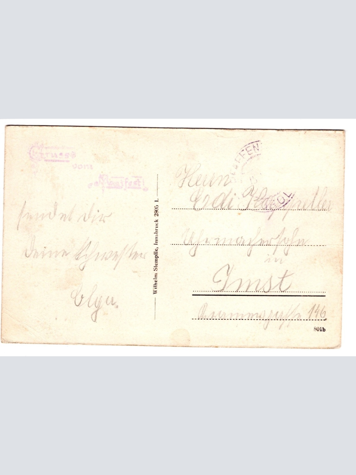 AK, Ruine Hörtenberg bei Pfaffenhofen, Tirol, Ansichtskarte (S4812)