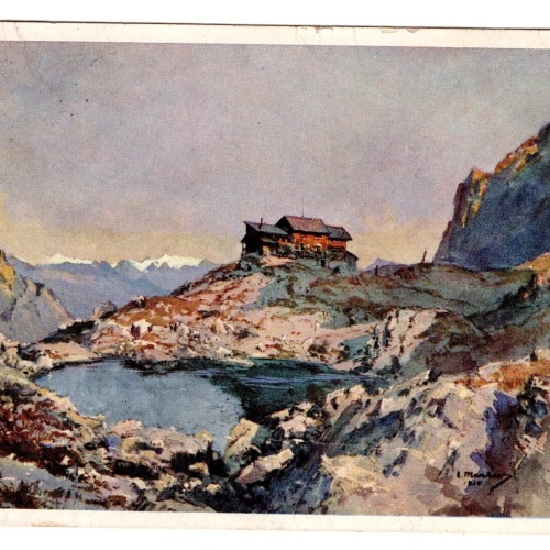 AK, Karlsbader Hütte im Laserz Lienzer Dolomiten, Tirol, Ansichtskarte (S4901)