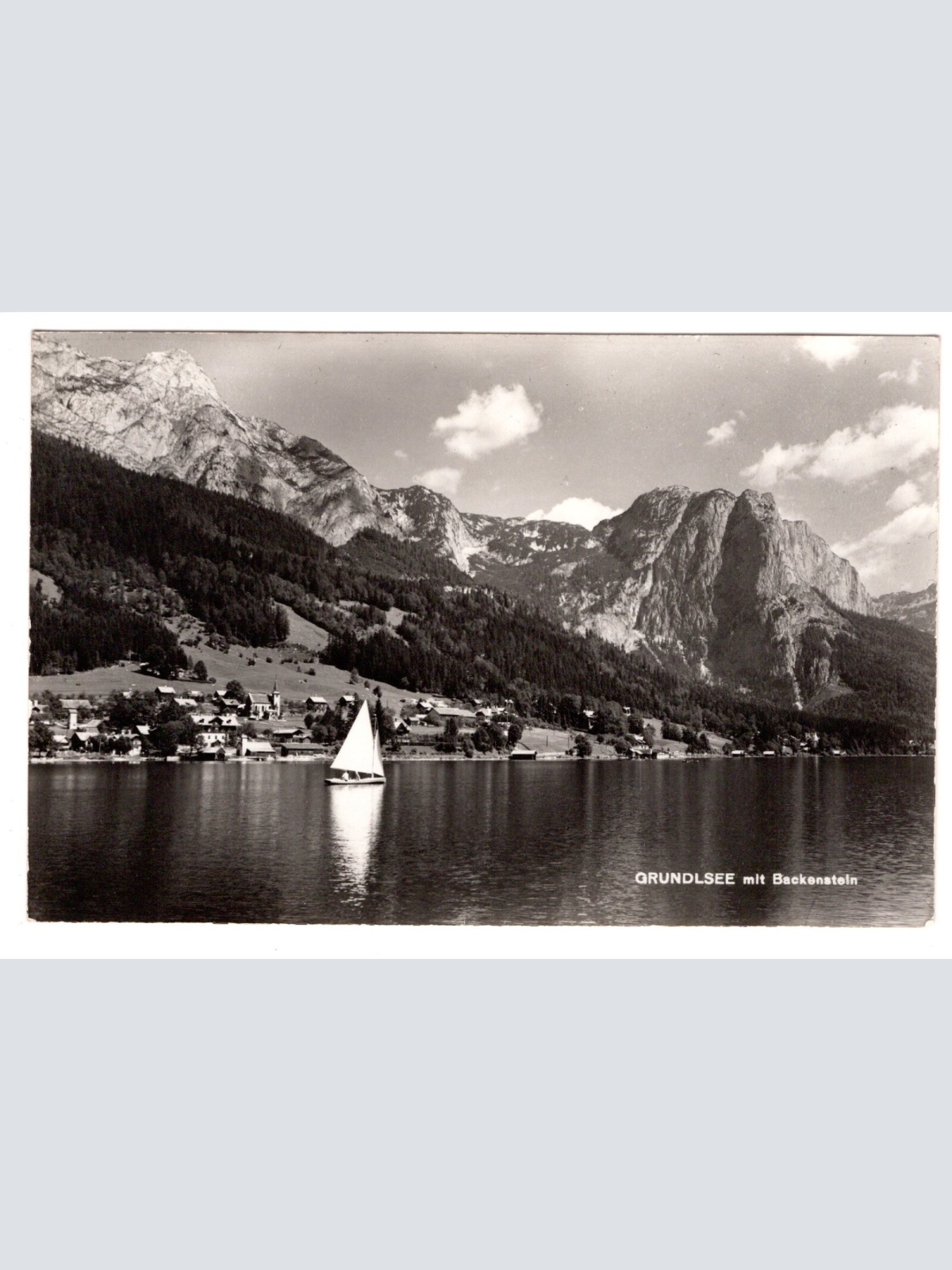 AK, Grundlsee mit Backenstein, Steiermark, Ansichtskarte (S4909)