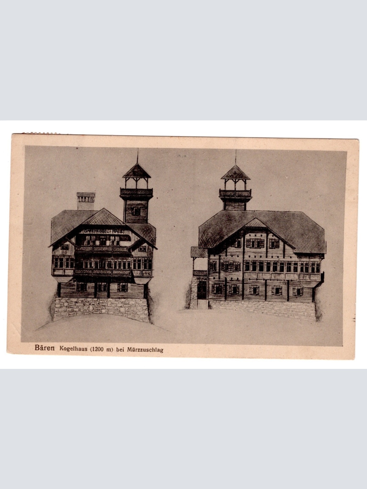 AK, Bären Kogelhaus bei Mürzzuschlag, Steiermark, Ansichtskarte (S4999)