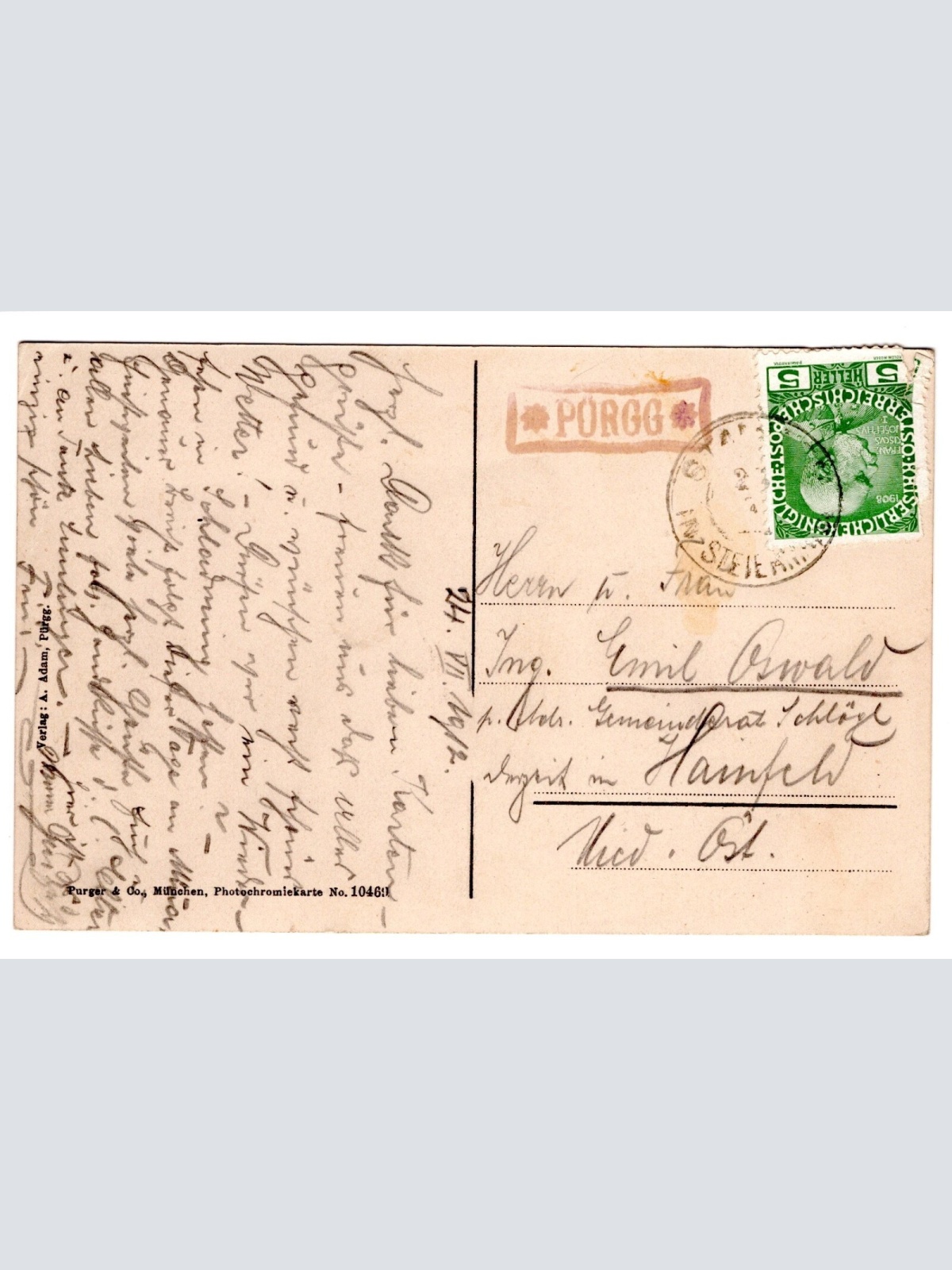 AK, Pürgg im Ennstale mit Grimming, Steiermark, Ansichtskarte (S5010)